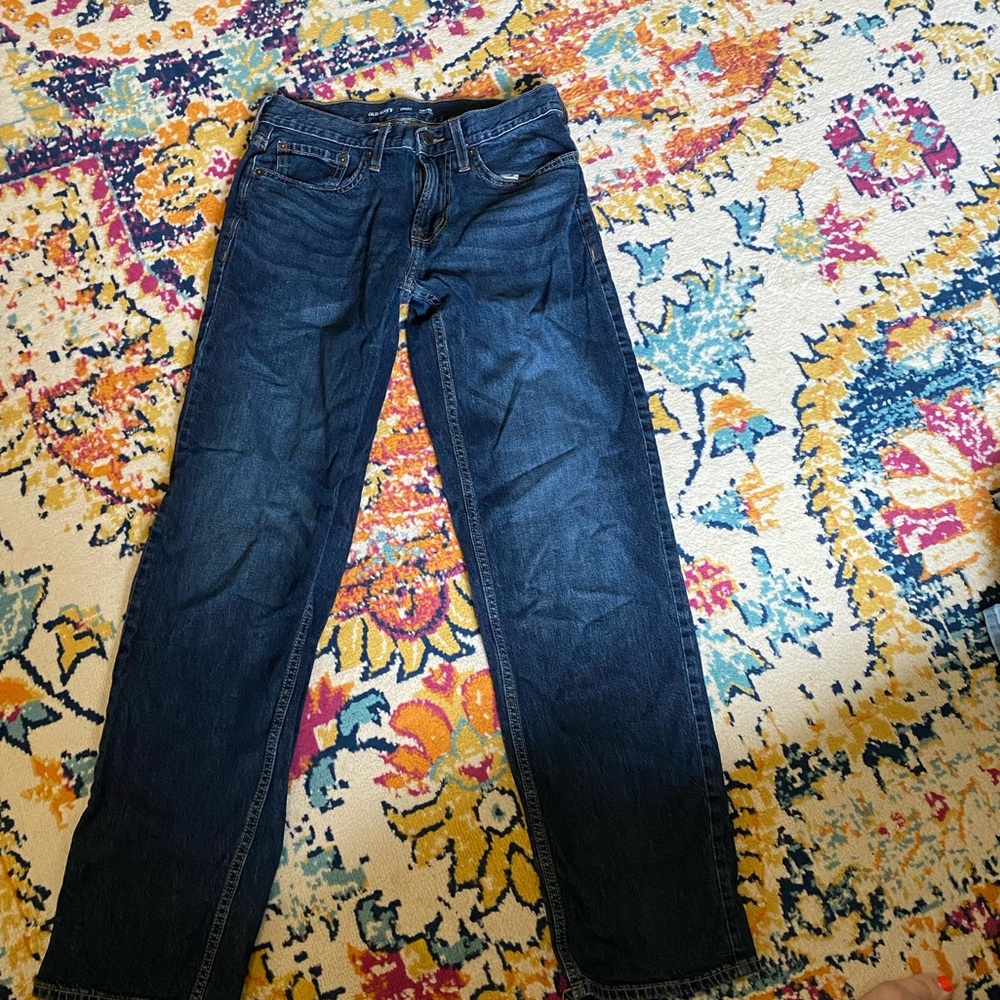 Old Navy Blue Straight Jeans Classic Style